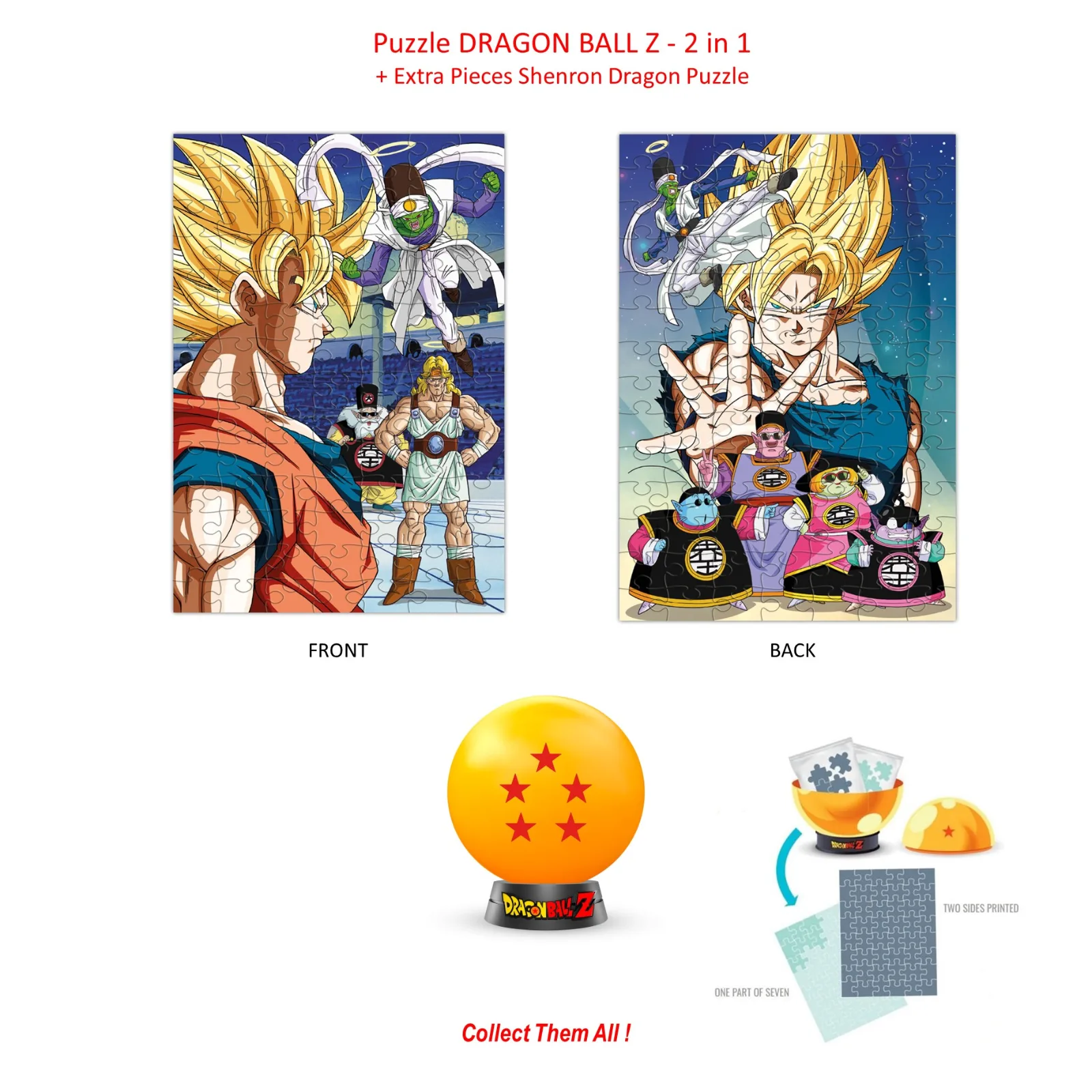 DRAGON BALL Z - Collectible Puzzle - 5 Stars - 2in1 Puzzle