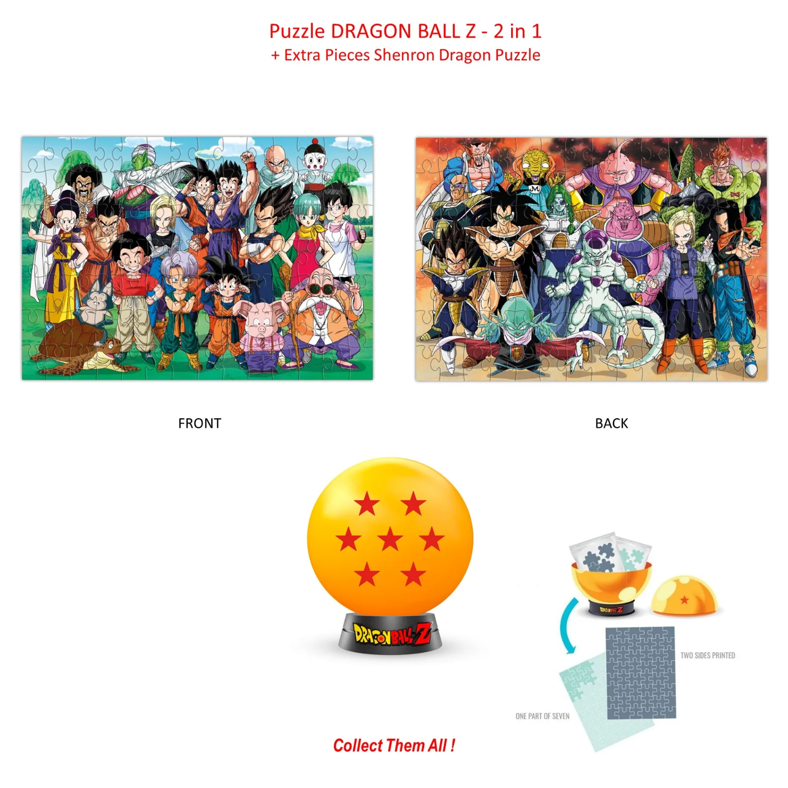 DRAGON BALL Z - Collectible Puzzle - 7 Stars - 2in1 Puzzle