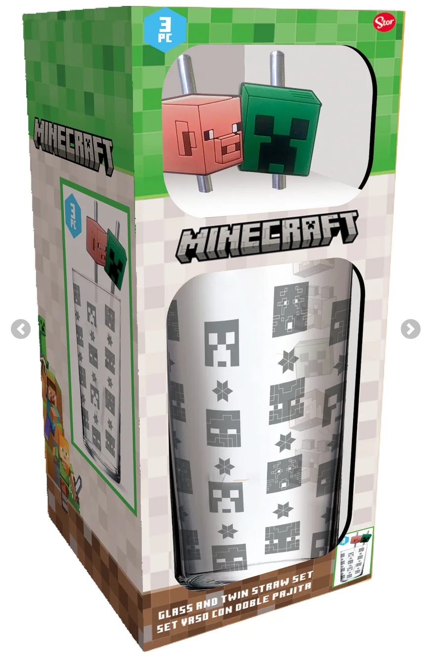MINECRAFT - Premium XXL Pohár fém szívószállal