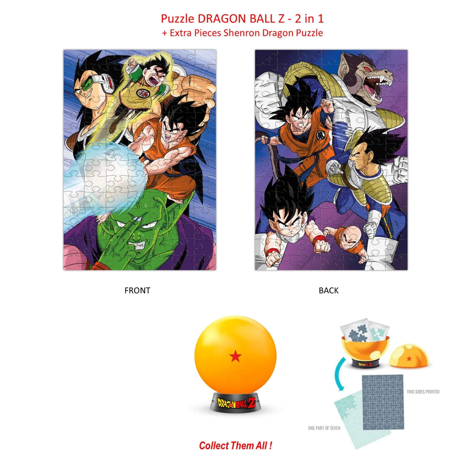 DRAGON BALL Z - Collectible Puzzle - 1 Star - 2in1 Puzzle